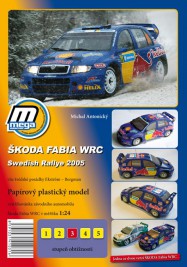 1:24 Skoda Fabia WRC Szwecja 2005 - wycinanka