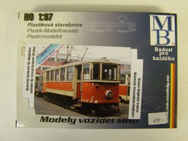 1:87 Zestaw zabytkowego tramwaju Ringhoffer z 4 bocznymi oknami „DP Praga”