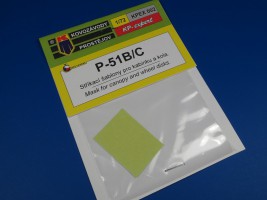 Szablony do malowania natryskowego kokpitu i kół samolotu P-51B/C „Malcolm”