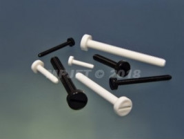 Śruba poliamidowa M4×20 z rowkiem zamkniętym, czarna (10 szt.)