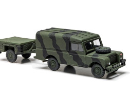 1:76 LWB Land Rover and Trailer (Hard Top)