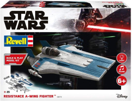 1:44 Myśliwiec A-wing ruchu oporu (niebieski) – efekty świetlne i dźwiękowe (buduj i graj)