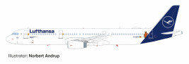 1:200 Airbus A321-131, Lufthansa, Die Maus, Named Flensburg (pasowanie zatrzaskowe)