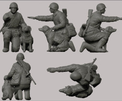 1:35 Soviet Tank Hunters with Dogs