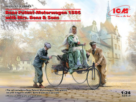 1:24 Patent Benz-Motorwagen 1886 i figurki