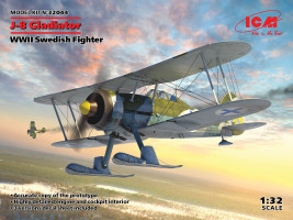 1:32 Gloster J-8 Gladiator szwedzki myśliwiec II wojny światowej