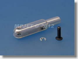 Widełki duraluminiowe, długość 40 mm, szerokość rowka 3 mm, średnica sworznia 2,5 mm, gwint M4 (6 szt.)