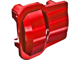 1:18 Traxxas TRX-4M: Czerwona anodowana aluminiowa osłona przekładni głównej (2)