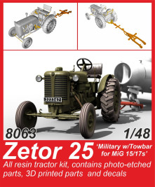1:48 Zetor 25 „Wojskowy z hakiem holowniczym do MiG-ów 15/17”
