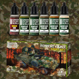 Zestaw farb akrylowych – Forest Camo (6×17 ml)