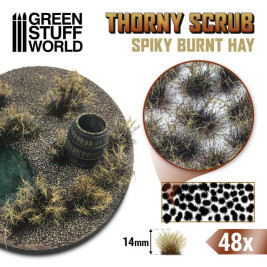 Thorny Scrubs – Kolczaste siano spalone 14 mm (48 szt.)