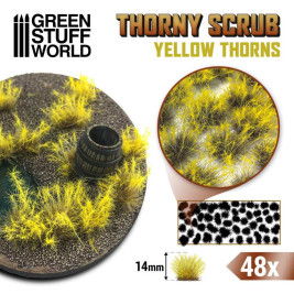 Thorny Scrubs – Żółte kolce 14mm (48 szt.)