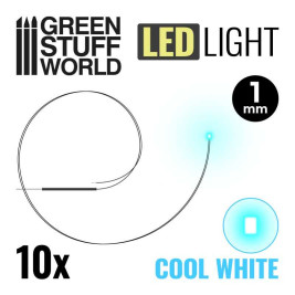 Dioda LED zimna biała 1mm (10 szt.)