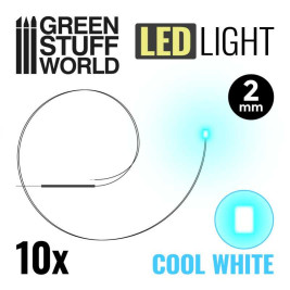 Dioda LED zimna biała 2mm (10 szt.)
