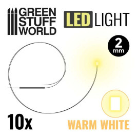 Dioda LED ciepła biała 2mm (10 szt.)