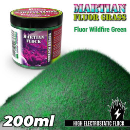 Posypka modelująca Martian Fluor Grass 4–6 mm – Wildfire Green (200 ml)