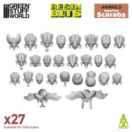 Zestaw 3D drukowanych egipskich skarabeuszy – drukowane w 3D egipskie skarabeusze (27 szt.)