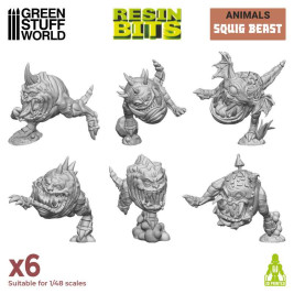 Zestaw wydrukowany w 3D Squig Beasts – wydrukowane w 3D Squig Beasts (6 szt.)