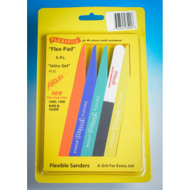 Zestaw pilników polerskich Flex-Pad - 5 szt. (gradacja 1000, 1500, 6000, 10000, potrójna)