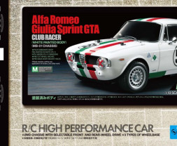 1:10 Alfa Romeo Giulia Sprint GTA MB-01 Białe lakierowane podwozie (zestaw do budowy)
