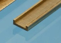 Profil mosiężny C 2,5x1x305 mm (1 szt.)
