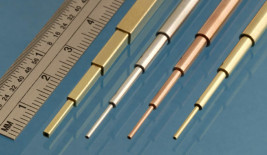 Zestaw rur teleskopowych mosiężnych o małej średnicy 0,4, 0,6, 0,8, 1,0x305 mm (4 szt.)