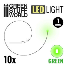 Dioda LED zielona 1mm (10 szt.)