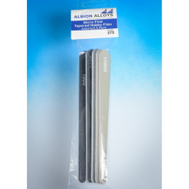 Pilniki ścierne hobbystyczne klinowe duże drobne - gradacja 1000, 2000, 4000, 6000, 12000, (5 szt.)