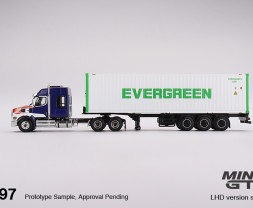 1:64 Western Star 49X Blue w/ 40' Reefer Container ″Evergreen″