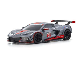 Kyosho Mini-Z RWD: Nadwozie Chevrolet Corvette C8-R Gun Metal / Czerwony