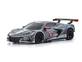 Kyosho Mini-Z RWD: Nadwozie Chevrolet Corvette C8-R Gun Metal / Białe