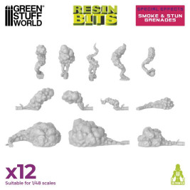 Granaty dymne i hukowe żywiczne (23 szt.)