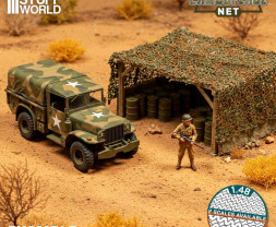 Miniature Camouflage Nets – maskovací síť khaki 1:35