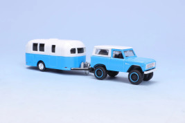 1:64 Maisto Design Tow+Go 1966 Ford Bronco & Camper Trailer