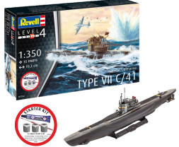 1:350 German Submarine Type VII C/41 (Starter Kit)