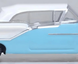 1:87 Oldsmobile 88 Convertible 1957 Roof Up Banff Blue / Alcan White