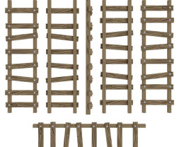 3D Printed Large Wooden Ladders 1:48-1:35 - Duże drewniane drabiny drukowane w technologii 3D (6 szt.)