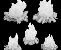 3D Printed Set Campfires for 3mm LEDs – Ogniska drukowane w technologii 3D dla diod LED 3 mm (5 szt.)