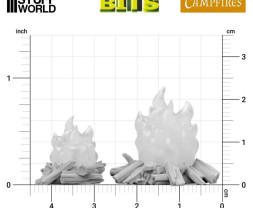 3D Printed Set Campfires for 3mm LEDs – Ogniska drukowane w technologii 3D dla diod LED 3 mm (5 szt.)