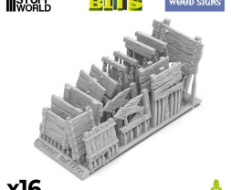 3D Printed Set Wood Signs – znaki drewniane drukowane w technologii 3D (16 szt.)