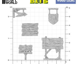 3D Printed Set Wood Signs – znaki drewniane drukowane w technologii 3D (16 szt.)