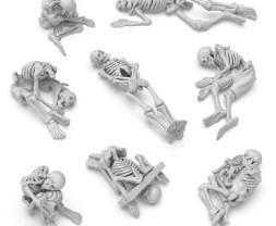 3D Printed Set Dead Skeletons – szkielety ludzkie drukowane w 3D (8 szt.)