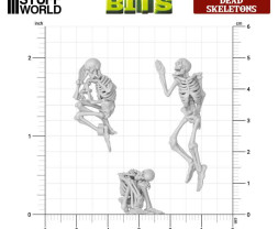 3D Printed Set Dead Skeletons – szkielety ludzkie drukowane w 3D (8 szt.)