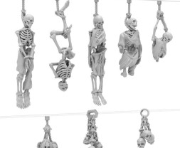 3D Printed Set Hanging Skeletons – wiszące szkielety drukowane w technologii 3D (8 szt.)