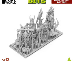 3D Printed Set Dark Skull Totems – drukowane w 3D ciemne czaszki (8 szt.)