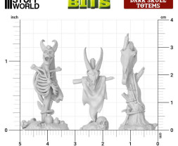 3D Printed Set Dark Skull Totems – drukowane w 3D ciemne czaszki (8 szt.)
