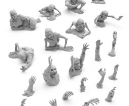 3D Printed Set Dead Rising Zombies – drukowane w 3D zombie powstające z martwych (21 szt.)
