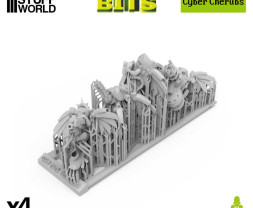 3D Printed Set Cyber Cherubs Servitors – cybernetyczne cherubiny drukowane w 3D (4 szt.)