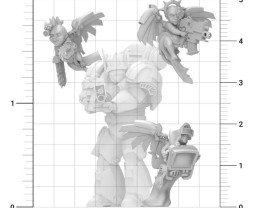 3D Printed Set Cyber Cherubs Servitors – cybernetyczne cherubiny drukowane w 3D (4 szt.)