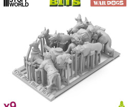 3D Printed Set War Dogs – wydrukowane w 3D psy wojenne (9 szt.)